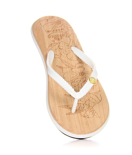 zohula white flip flops