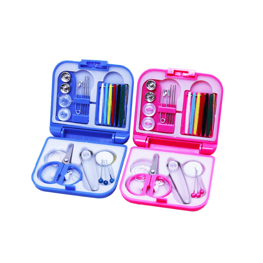 Kit de couture de voyage rose bleu, boîte exquise et Portable, Mini Kit de  couture Portable, boîte à aiguilles, boîte à outils de couture, 1 ensemble  - AliExpress